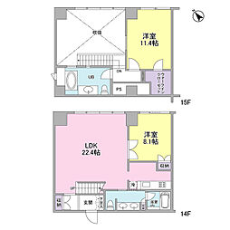 フォレストタウン参宮橋 2LDKの間取図画像