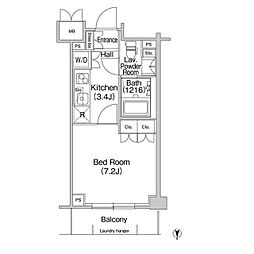 COMFORIA駒場 1Kの間取図画像