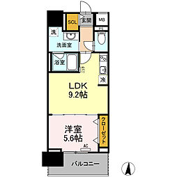 CASA94 4階1LDKの間取り