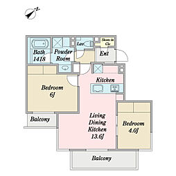 間取図画像 2LDK