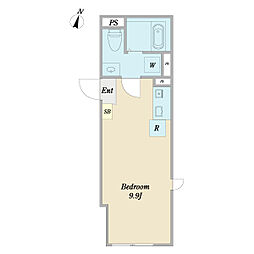 プラチナヒルズ東十条 ワンルームの間取図画像