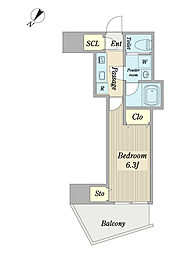 B.CauseResidence 1Kの間取図画像