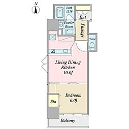 Miraiz 1LDKの間取図画像
