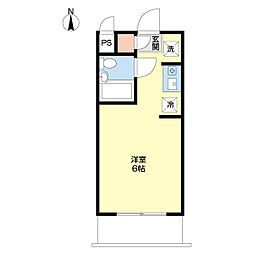 フィオーレ王子 1Kの間取図画像