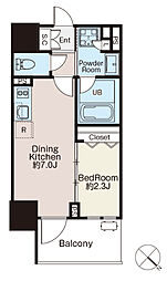 クラシアム文京白山 6階1DKの間取り