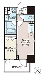 クラシアム文京白山 5階1DKの間取り