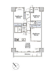 クラシアム神奈川台場 3LDKの間取図画像