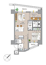 SS.FLAT平井 2LDKの間取図画像