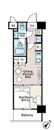 ベルファース大森North 1DKの間取図画像