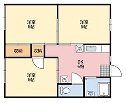 サンコーポ 103 ｜ 栃木県佐野市植上町1407-1（賃貸アパート3DK・1階・46.03㎡） その2