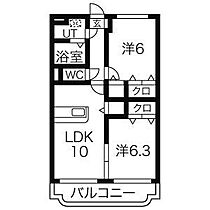 ユーミーボナールII 102 ｜ 栃木県佐野市高萩町（賃貸マンション2LDK・1階・53.67㎡） その2