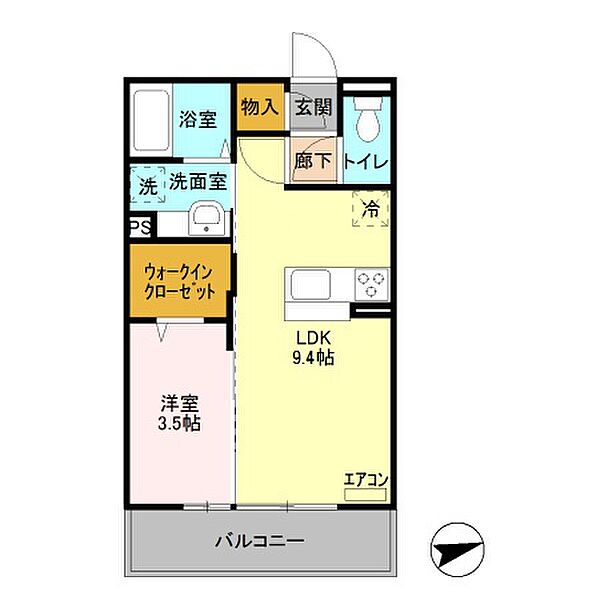 ロイヤルレジデンス金吹 302｜栃木県佐野市金吹町(賃貸アパート1LDK・3階・33.12㎡)の写真 その2