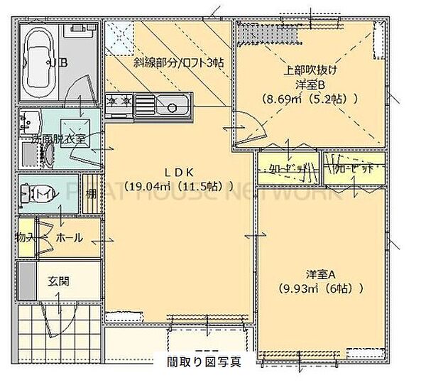 ノースヒルズIII C-1｜栃木県栃木市箱森町(賃貸アパート2LDK・1階・50.51㎡)の写真 その2