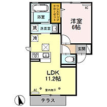 カルトセゾン 101 ｜ 栃木県佐野市吉水駅前1丁目（賃貸アパート1LDK・1階・40.43㎡） その2