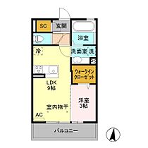 カサブランカ 303 ｜ 栃木県佐野市大橋町（賃貸アパート1LDK・3階・33.39㎡） その2