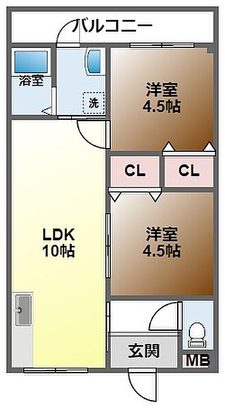 ロイヤルハイツ 302｜滋賀県大津市別保1丁目(賃貸アパート2LDK・3階・48.00㎡)の写真 その2