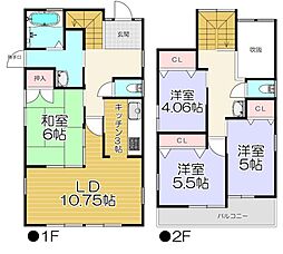 美濃加茂市蜂屋町伊瀬　中古住宅 4LDKの間取り