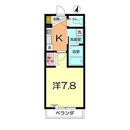 クリーンシャイン 1Kの間取図画像