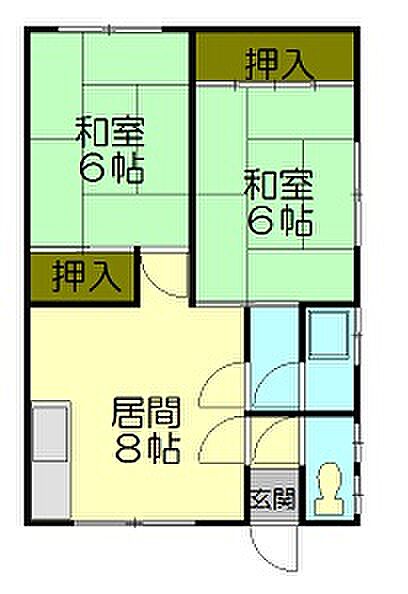 マンションアラヤ D｜北海道小樽市幸3丁目(賃貸アパート2LDK・2階・44.00㎡)の写真 その2