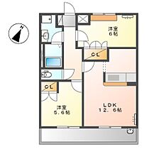 パワーピーチ  ｜ 埼玉県上尾市小泉3丁目（賃貸アパート2LDK・2階・54.54㎡） その2