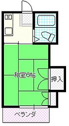 カーサ東松山A棟 1Kの間取図画像