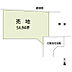 区画図：土地面積約54坪のゆとりある売地です。