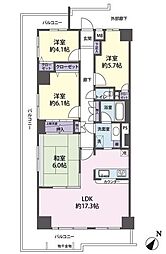 コスモ入間 4LDKの間取り