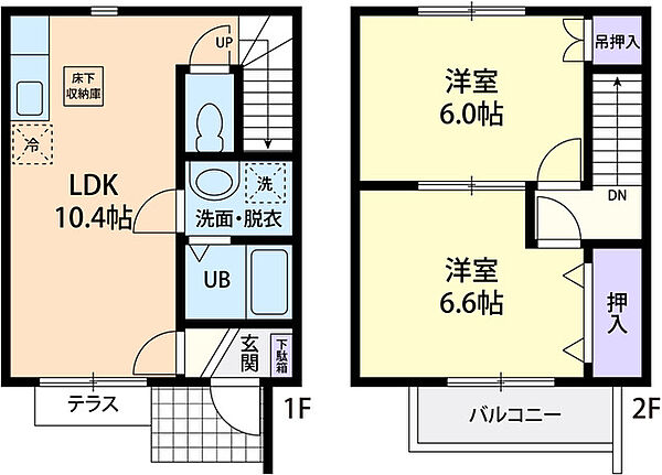 アリエッタ 103｜埼玉県熊谷市小八林(賃貸アパート2LDK・1階・54.10㎡)の写真 その2