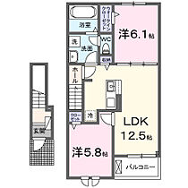 埼玉県行田市長野3丁目30番1号（賃貸アパート2LDK・2階・56.48㎡） その2