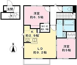 仮称）行田市谷郷2丁目エルメゾンネクスト 202号室 ｜ 埼玉県行田市谷郷2丁目12-(8)（賃貸アパート2LDK・2階・61.07㎡） その2