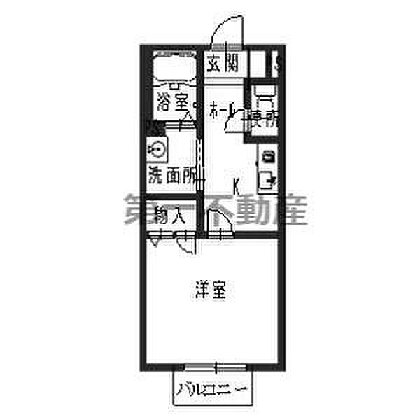 メゾン・ド・モンテアルバン 0205号室｜兵庫県加東市喜田1丁目(賃貸アパート1K・2階・24.57㎡)の写真 その2