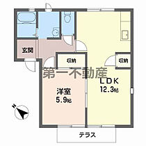 プリムローズ B102 ｜ 兵庫県多可郡多可町中区牧野665-1（賃貸アパート1LDK・1階・43.00㎡） その2