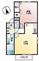 岐阜県養老郡養老町押越（賃貸アパート1LDK・2階・45.31㎡） その2