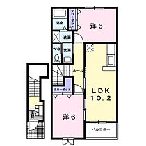 岐阜県不破郡垂井町清水1丁目93番地（賃貸アパート2LDK・2階・57.02㎡） その2