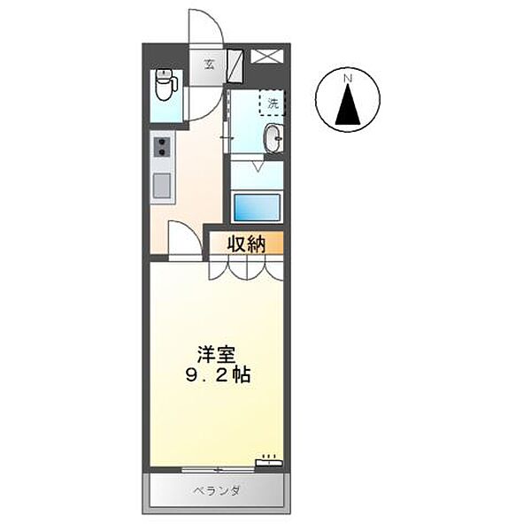 岐阜県大垣市中川町1丁目(賃貸アパート1K・2階・31.00㎡)の写真 その4