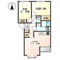 岐阜県養老郡養老町石畑（賃貸アパート2LDK・2階・52.85㎡） その2