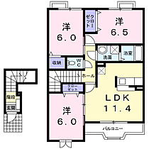 岐阜県安八郡輪之内町四郷字下ノ切1288番地1（賃貸アパート3LDK・2階・69.09㎡） その2