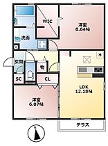 岐阜県大垣市新長沢町1丁目（賃貸アパート2LDK・1階・67.12㎡） その2