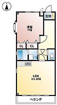 岐阜県大垣市築捨町5丁目（賃貸アパート1LDK・2階・45.00㎡） その2