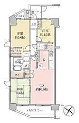 メゾン瑞江 3LDKの間取り