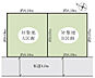 区画図：AB区画合わせて147.24平米（44.54坪）整形地！建築条件ありません！