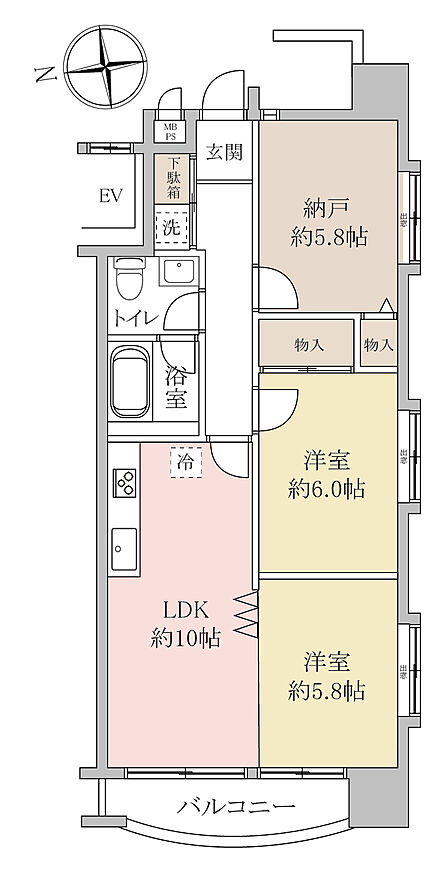 【間取】2LDK