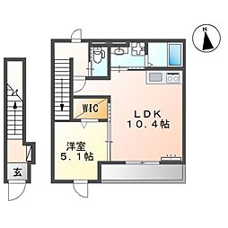 neoheim（ネオハイム） 2階1LDKの間取り