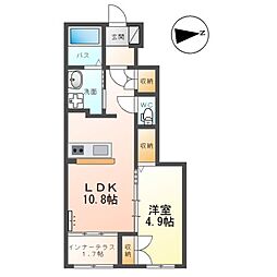 マロニエ・コートＡ 1階1LDKの間取り