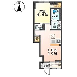 仮)本庄市T様アパート新築工事 1LDKの間取図画像