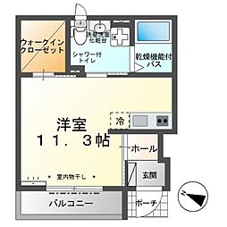 アムールガーデン ワンルームの間取図画像