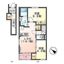 ソラーレ（東松山市松山町　アパートII期新築工事） 2階/205