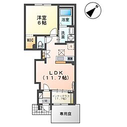 セレーノアキ 1LDKの間取図画像