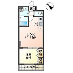 アヴァンティ ルーチェ 1LDKの間取図画像