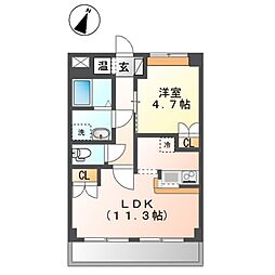 グレースヴィラS.T. 1LDKの間取図画像